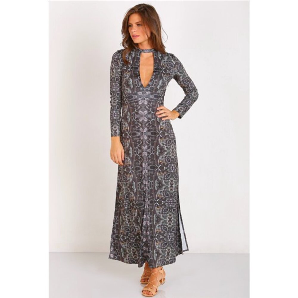 Free People Cabaret Maxi Dress Kaleidoscope Print